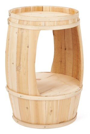 This Barrel Display Will Add Rustic Flair to Your Market or Boutique