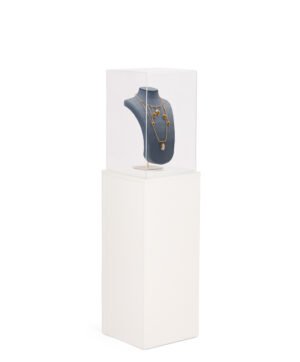 White Display Pedestal for Floor, Lift Off Acrylic Topper, 3 Sizes - White