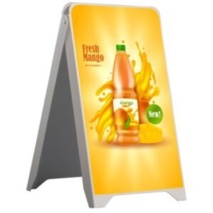 Displays Floor Standing Double Sided Plastic A Board Advertising Foldable Durable Weatherproof Outdoor Sidewalk Display Frame - PS Display 19.50″w x 34.5″h...