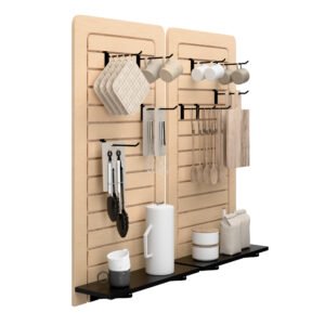 24 x 48 Slatwall Panel for Wall, Vertical Format, Durable Melamine Finish, Set of 2