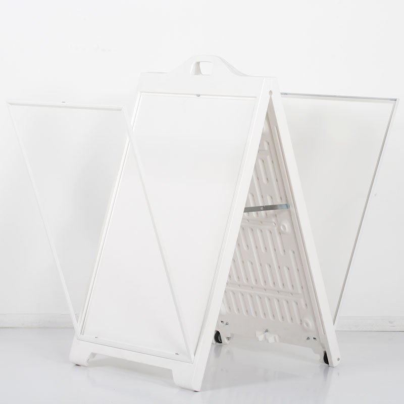 24″w x 36″h SignPro Sidewalk Sign – White With Lens- Double Sided A-Frame Sidewalk Sign Stand