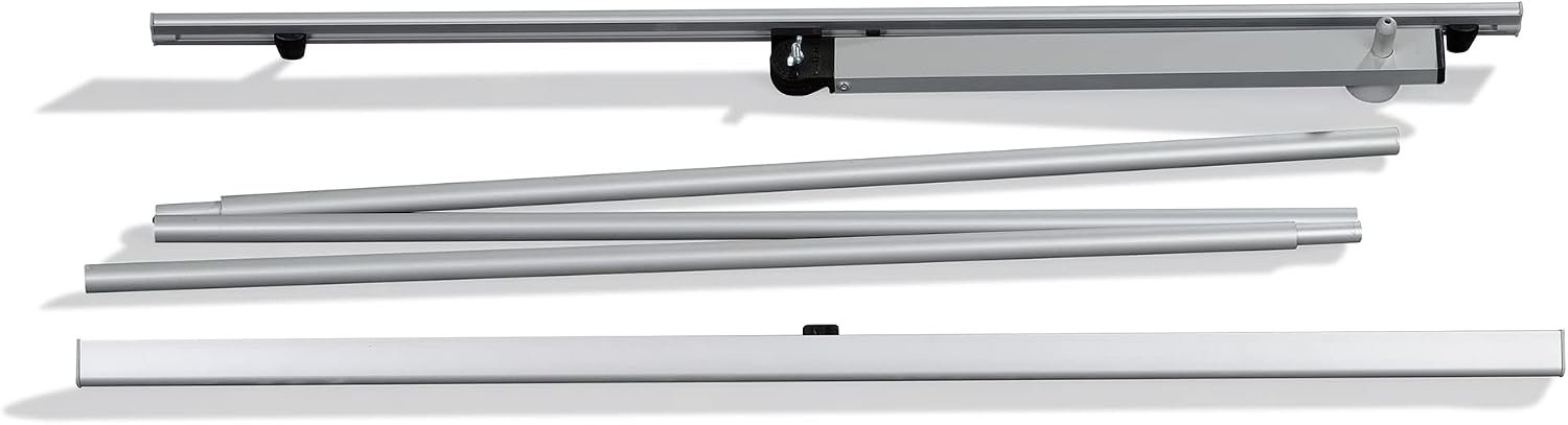 M&T Displays 31.50x78.74 inch L Shaped New Age Quick Banner Holder Stand for Convention Conference Trade Show Display Office Floor Standing Silver Anodized Aluminum Portrait Indoor (2 pack) - Image 7