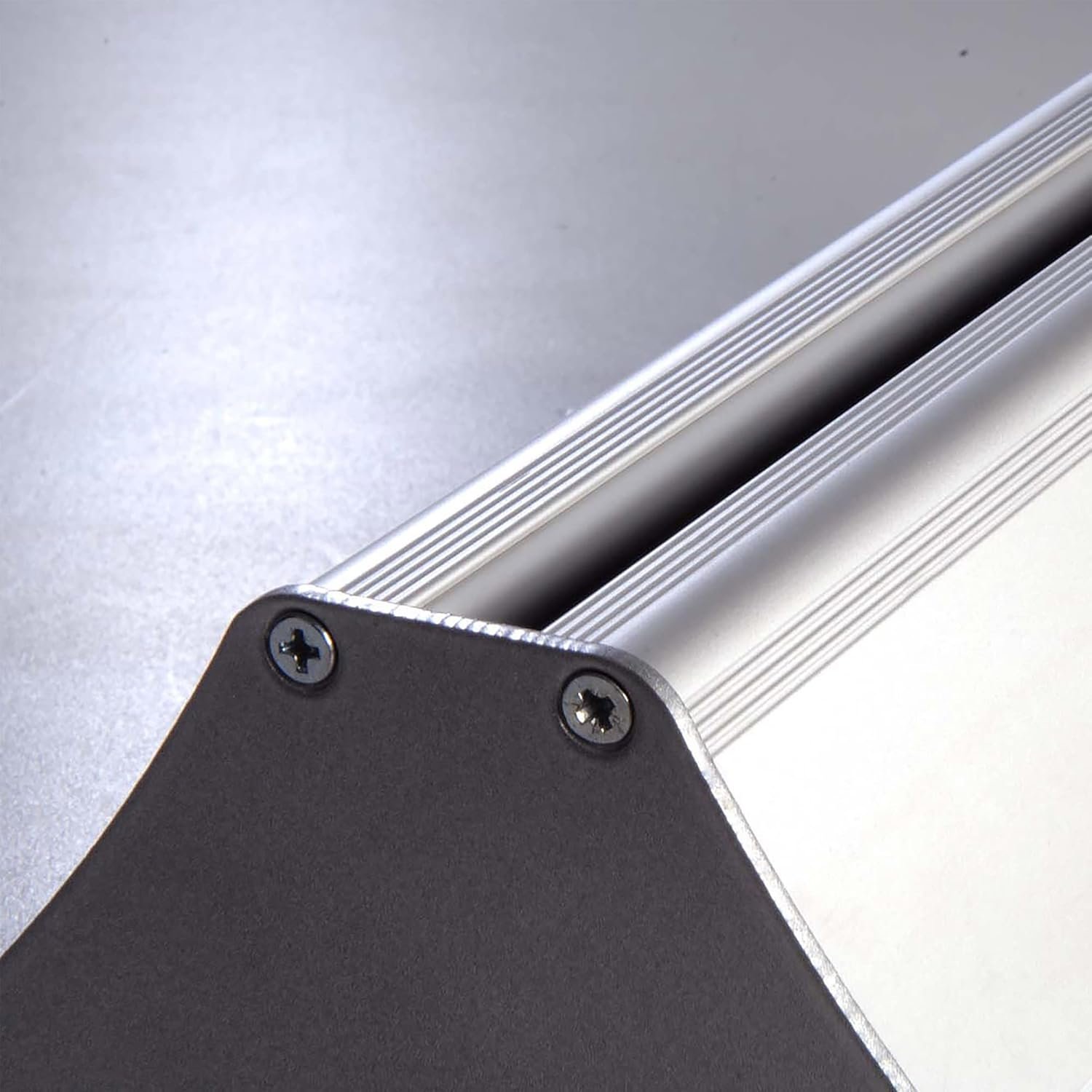 M&T Displays Adjustable Floor Easy Swap 35.40 inch Poster Width Aluminum Silver Base Double Sided Advertisement Document Brochure Sign Holder Portrait Indoor - Image 6
