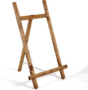 M&T Displays Basic Fir Wood A Board Single Sided, Advertisement Frame for Restaurant, Store, Office, Wedding, Party, Event, Home (Dark Wood, 20.50x40.50)
