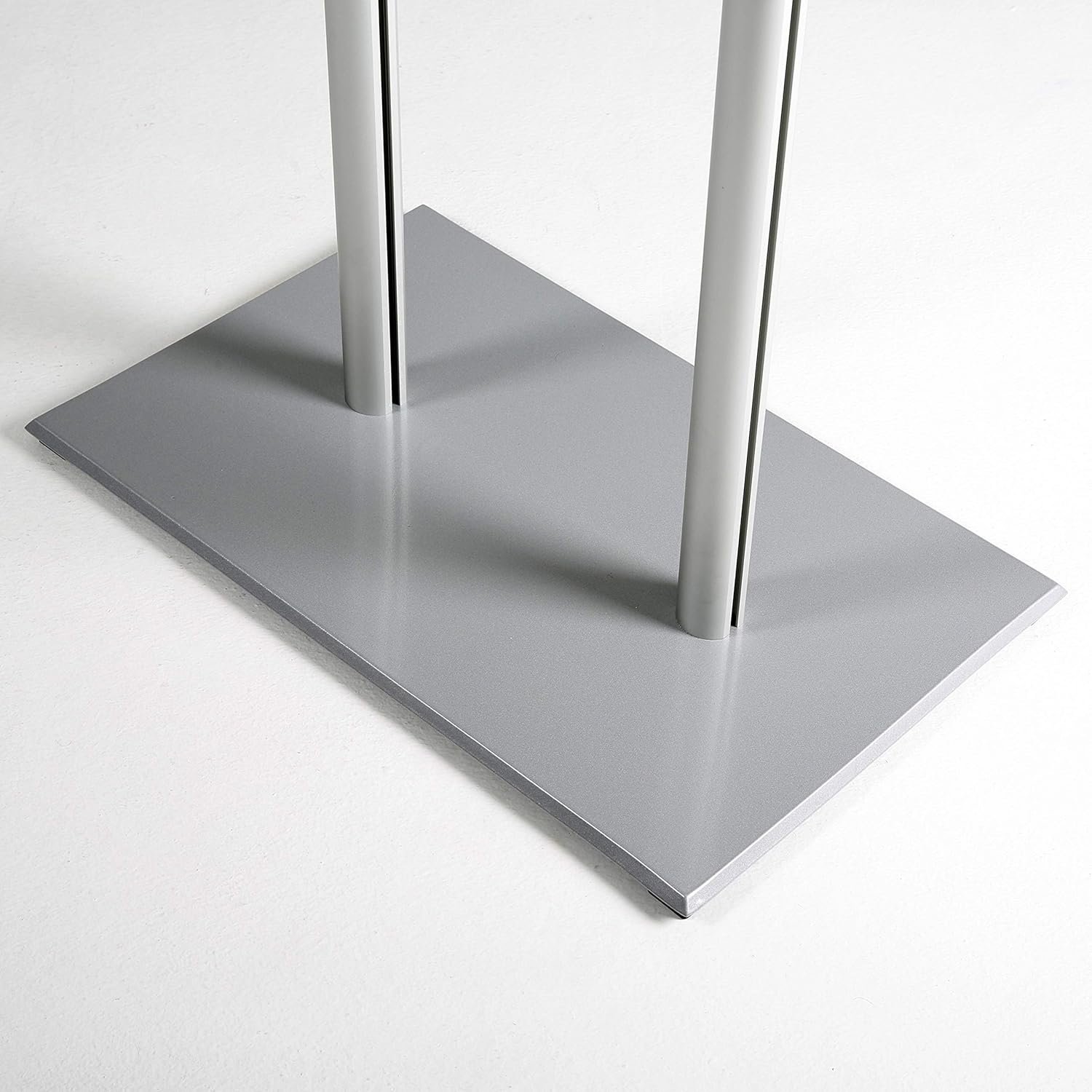 M&T Displays Tempered Clear Glass Conference Podium Stand Silver Aluminum Body and Base 43.9 Inch Height Floor Standing Lectern Pulpit Desk for Classroom Church - Image 8