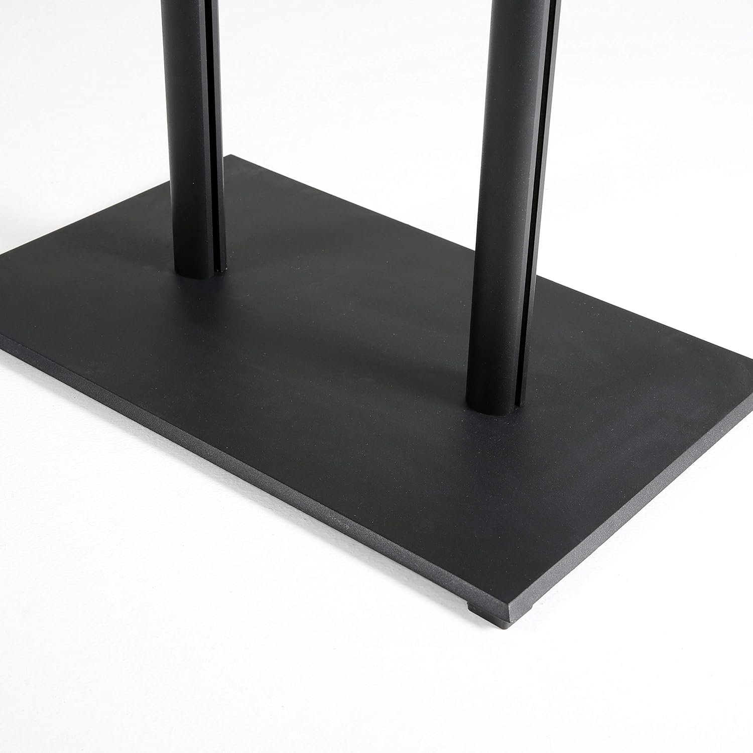 M&T Displays Tempered Clear Glass Conference Podium Stand Black Aluminum Body and Base 43.9 Inch Height Floor Standing Lectern Pulpit Desk for Classroom Church - Image 7