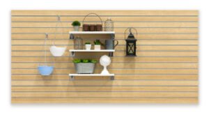96 x 48 Slatwall Panel for Wall, Aluminum Inserts - Cherry