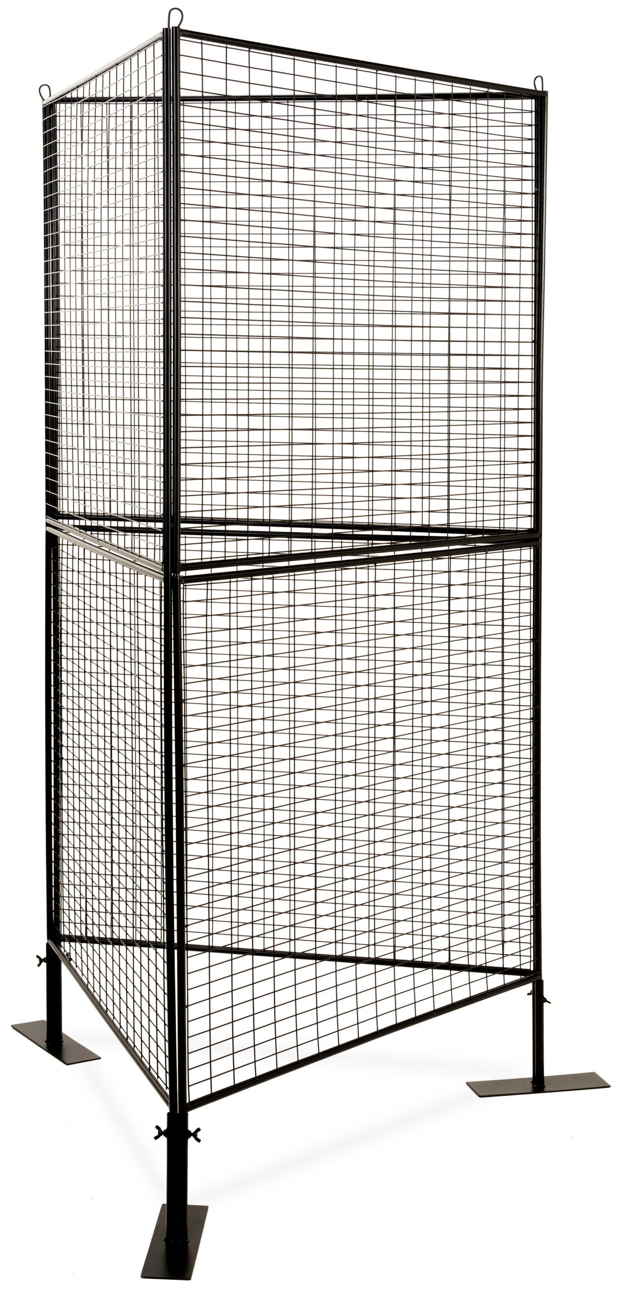 Art Display Grid, Triangle-Shaped, (6) 3' x 3' Panels, Iron Mesh - Black