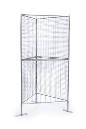 Art Display Grid, Triangle-Shaped, (6) 3' x 3' Panels, Iron Mesh - Black