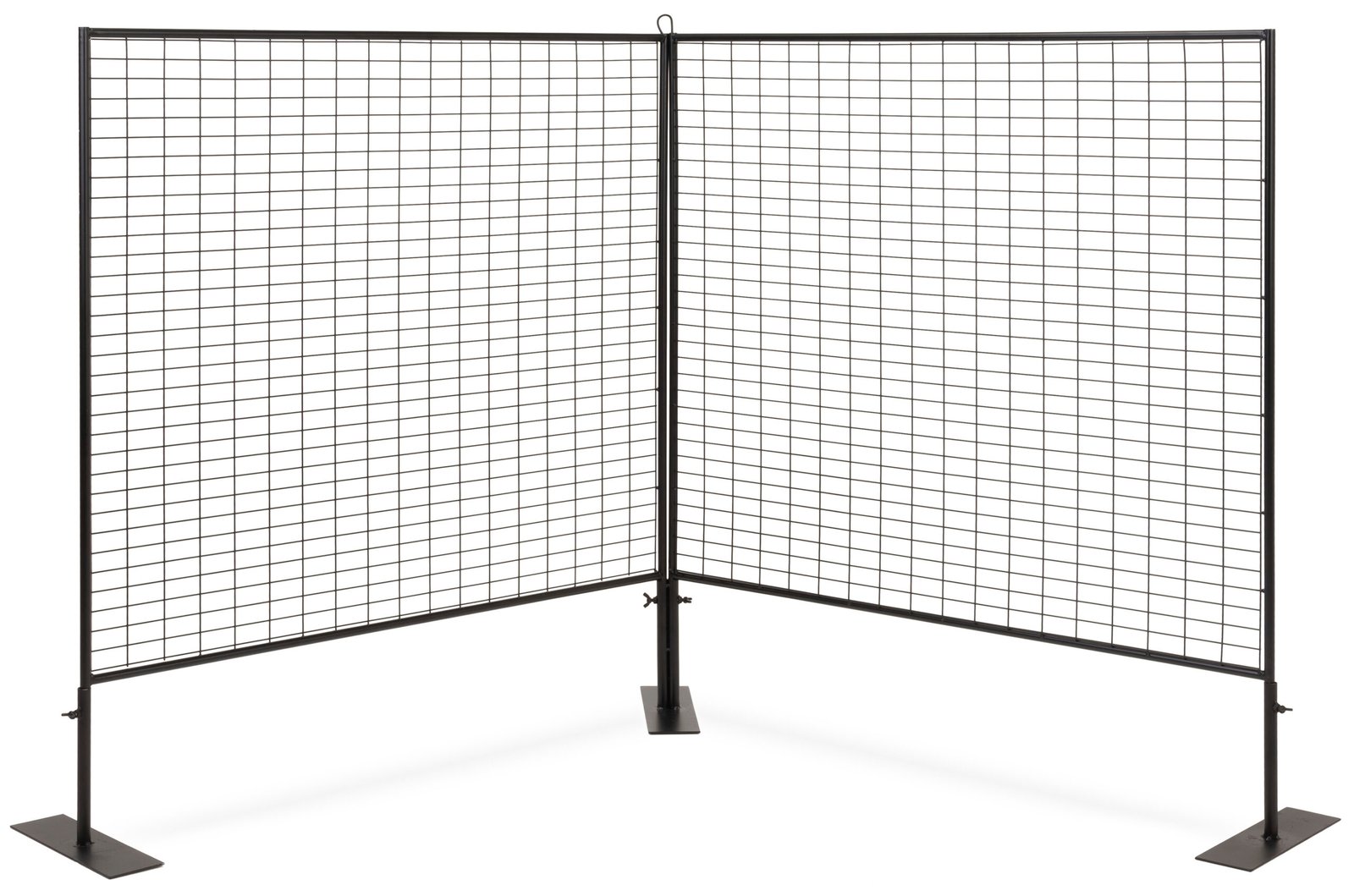 Art Display Grid, V-Shaped, (2) 3' x 3' Panels, Iron Mesh - Black