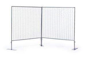 Art Display Grid, V-Shaped, (2) 3' x 3' Panels, Iron Mesh - Black