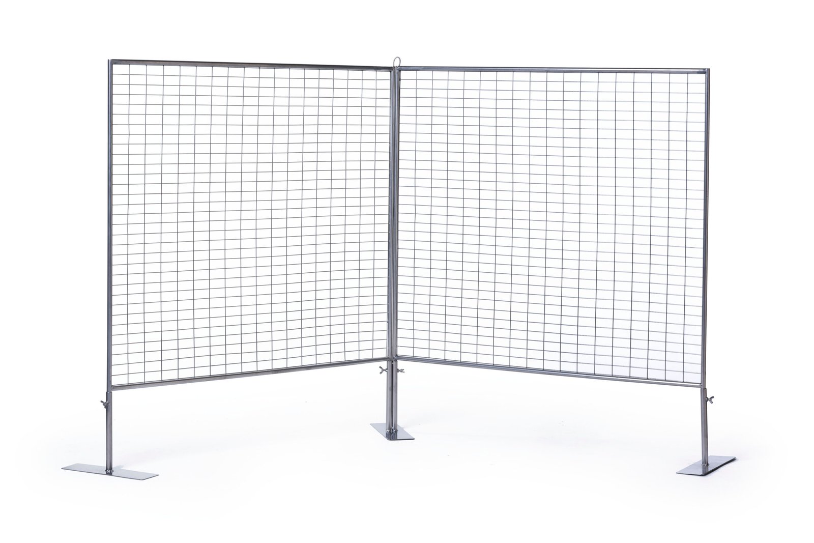Art Display Grid, V-Shaped, (2) 3' x 3' Panels, Iron Mesh - Black