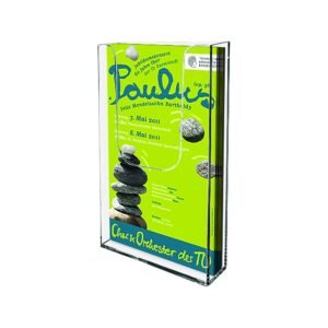M&T Displays Clear Acrylic Wall Mount Brochure Holder 4x6 Inch 1 Tier 1 Pockets Desktop or Wall Mounting Literature Rack Pamphlet Leaflet Flyer Card Display Stand Desk Organizer
