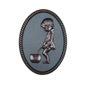M&T Displays Vintage Country Style Men’s Restroom Door Sign – Decorative Boy Bathroom Sign, Self Adhesive Bronze Durable Signage For Office, Restaurant, Bar, Cafe, Church, Home,...
