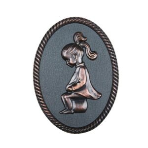 M&T Displays Vintage Country Style Women’s Restroom Door Sign – Decorative Girl Bathroom Sign, Self Adhesive Bronze Durable Signage for Office, Restaurant, Bar, Cafe, Church,...