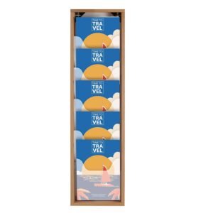 M&T Displays Wall Mount Natural Wood Magazine Brochure Rack Wooden Leaflet Literature Catalog Holder Easy Assembly Durable Clear PET G Pocket 5x(8.5x11) Inch for School Office...