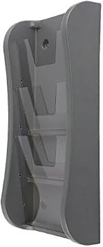 M&T Displays Wall Unit 3 Tier 8.5x11 inch Wall Mounting Plastic Clear PET Pocket Brochure File Organizer Office Document Magazine Folder Rack Portrait Indoor Gray