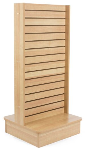 Slatwall Kiosk, I-Shaped, Double Sided - Black